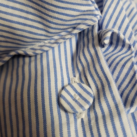 Talbots Stripes Dress Shirt Plus Size - Picture 5 of 8